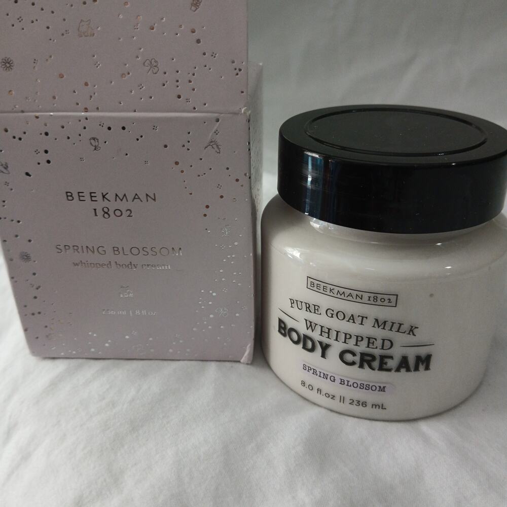 Beekman 1802 SPRING BLOSSOM 8oz NIB Whipped Body Cream USA made Pure Goat Milk